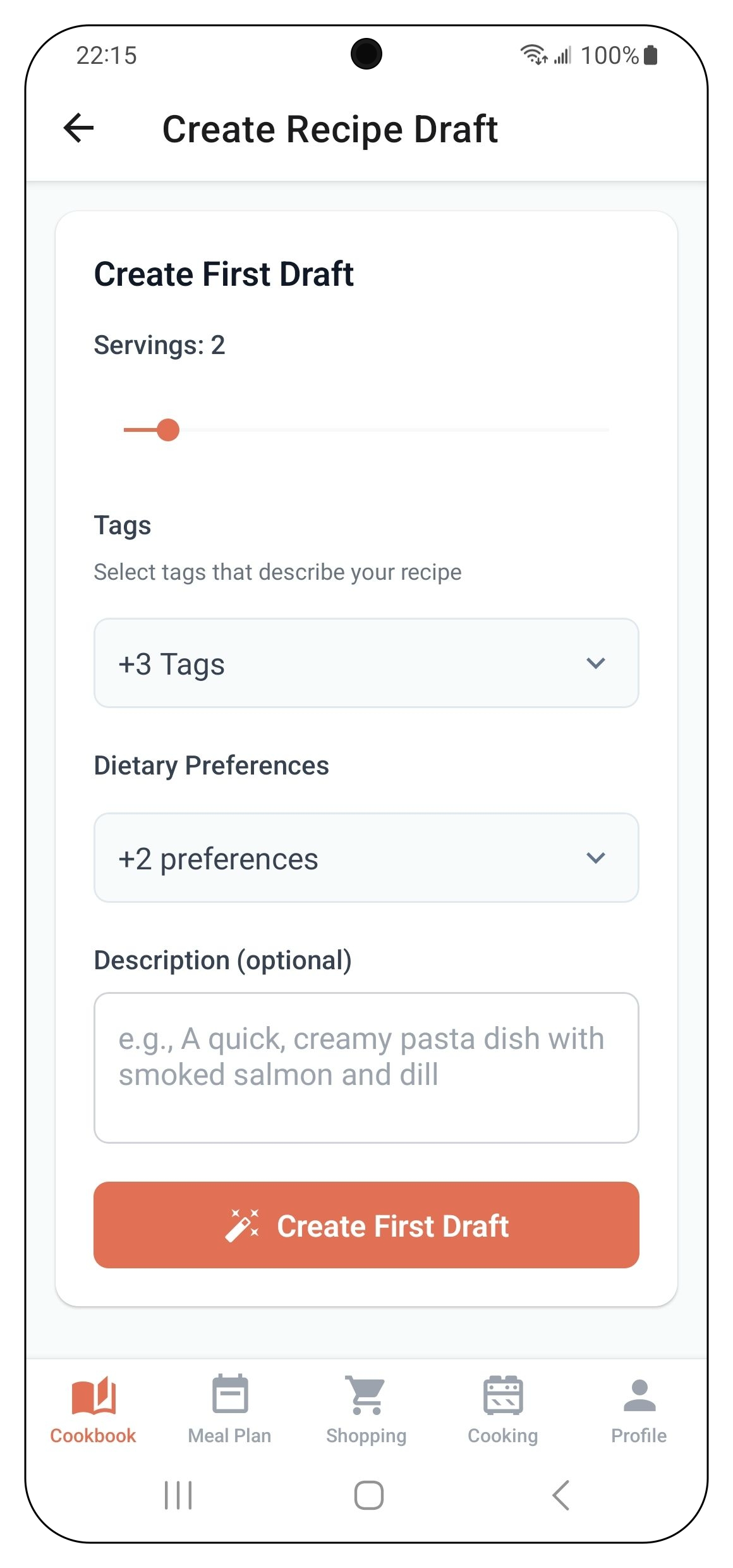 CookHelp App Screenshot 2